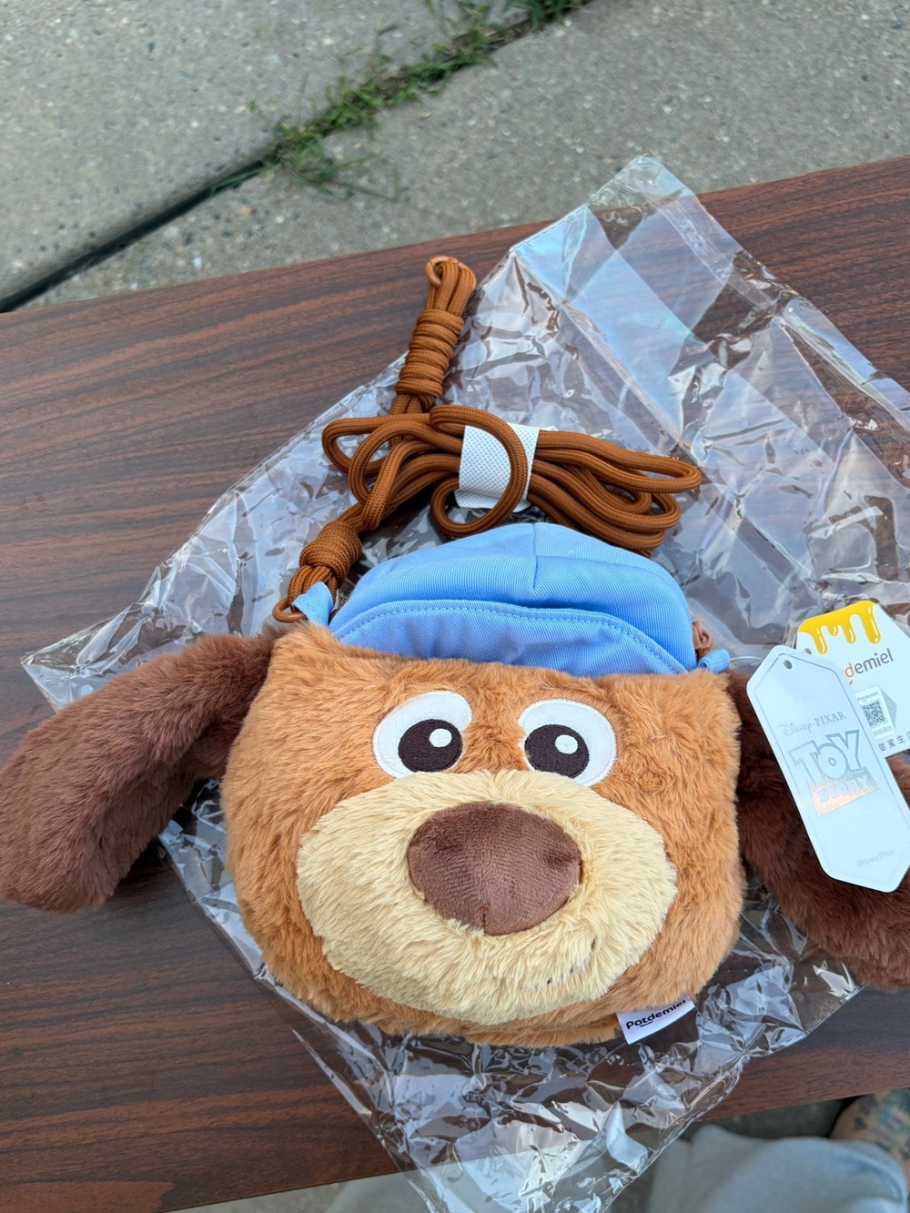 Disney Pixar Toy Story Slinky Dog Plush Crossbody Bag Potdemiel NWT